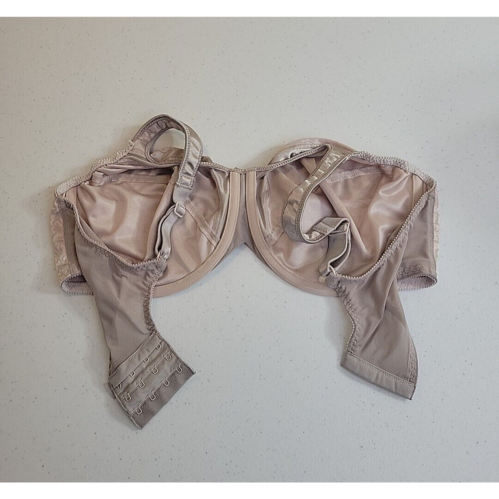 Bali Satin Tracings Tan Comfort Strap Underwire Minimizer Bra Size 42D - Picture 6 of 7